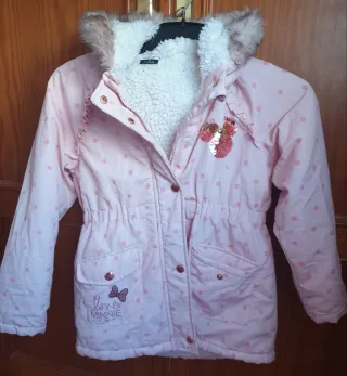 Chaqueta niña Minnie Mouse rosa lunares