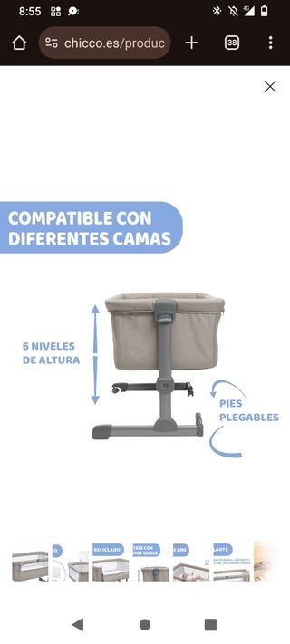 COLECHO Chicco Next2me Essential Cuna 