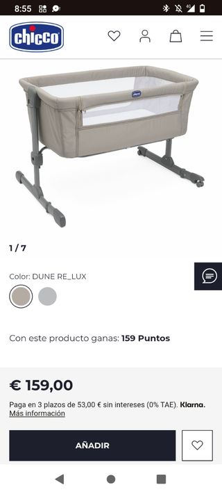 COLECHO Chicco Next2me Essential Cuna 
