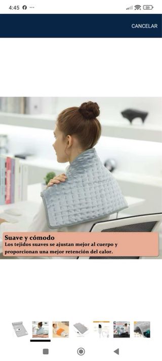 Manta Eléctrica Franela Gris