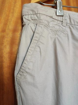 Pantalón beige pinzas Promod Talla 44