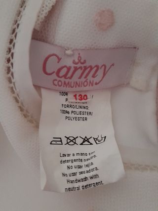 Vestido de comunión blanco y crudo
