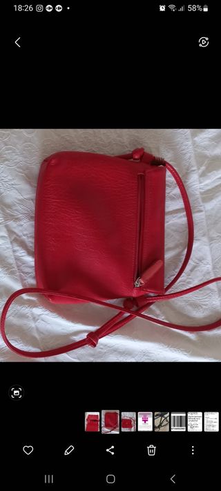 Bolso bandolera rojo pequeño