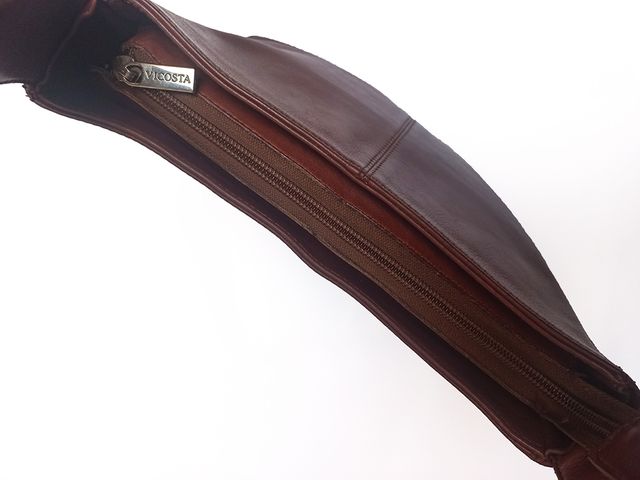 Mala de ombro/mão em pele castanha