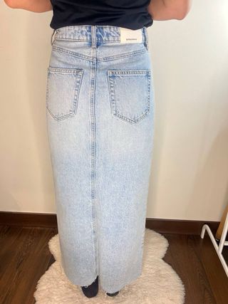 Falda larga vaquera Stradivarius