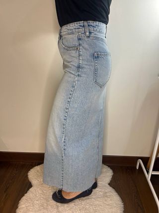 Falda larga vaquera Stradivarius