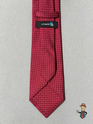 Corbata Le Cravatte Bieta burdeos texturizada