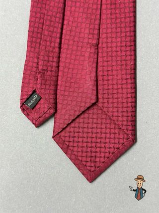 Corbata Le Cravatte Bieta burdeos texturizada