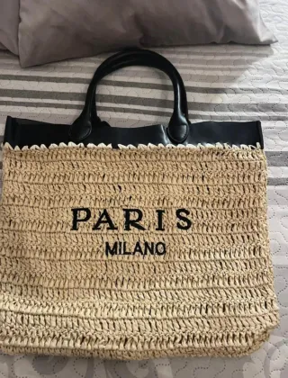 Bolso de playa París Milano rafia