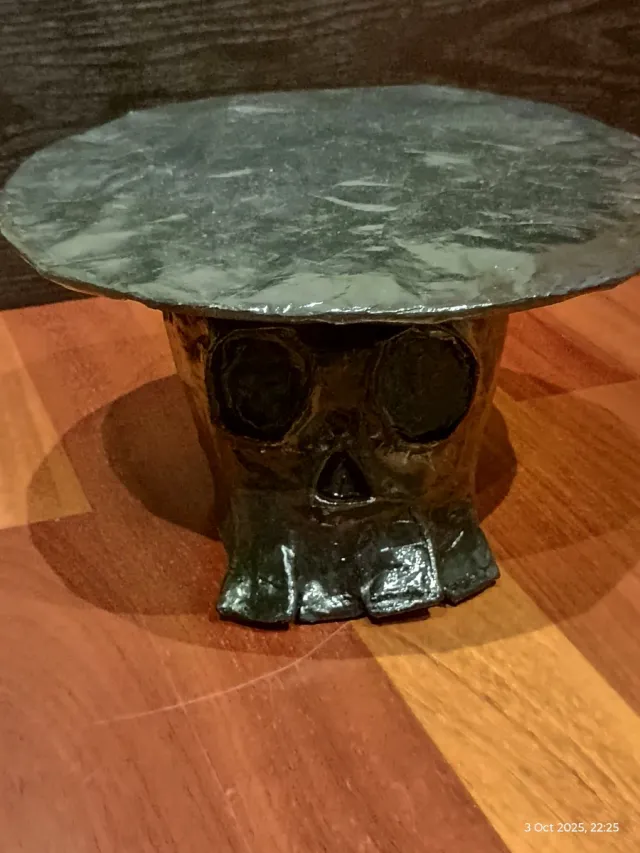 Soporte Tarta Calavera Negro Halloween