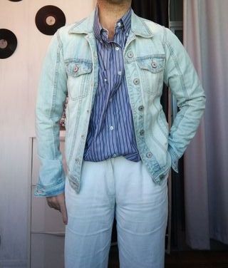 Giacca in denim Alcott azzurra SMALL vintage jeans