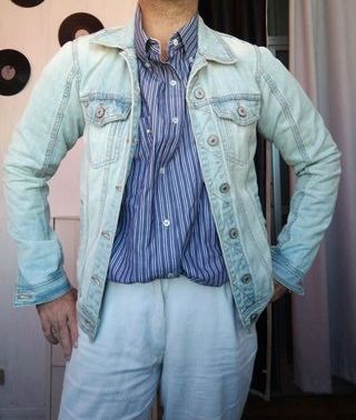 Giacca in denim Alcott azzurra SMALL vintage jeans