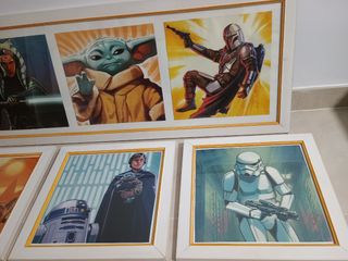 Cuadros de Star Wars: Baby Yoda, Boba Feet, Luke..