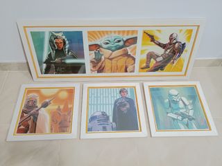 Cuadros de Star Wars: Baby Yoda, Boba Feet, Luke..