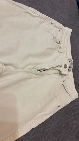 Pantalón Stradivarius Blanco Talla 34