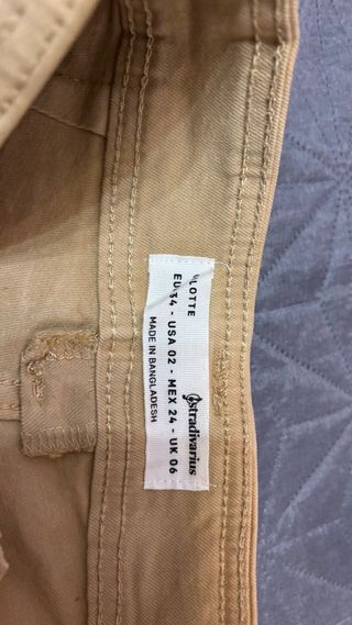 Pantalón culotte Zara marrón ocre talla 34