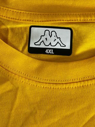 Kappa Camiseta 4XL Slim Fit Amarilla