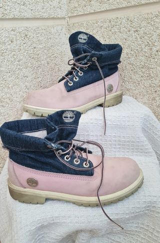 Botas Timberland rosas y vaqueras