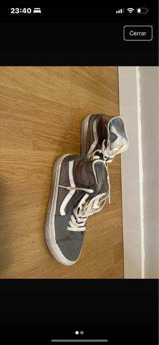 Zapatillas Vans SK8-Hi grises y blancas