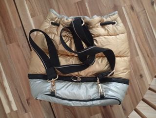 Mochila Tous dorada y plateada