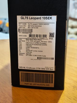 Computer portatile da gioco MSI GL75 Leopard