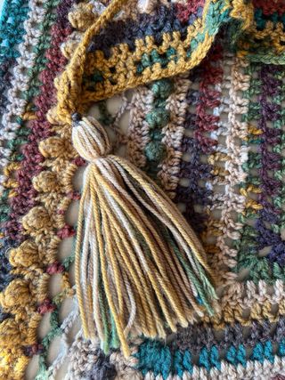 Bufanda de ganchillo multicolor