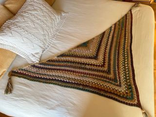 Bufanda de ganchillo multicolor