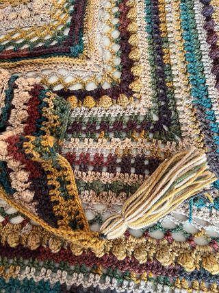 Bufanda de ganchillo multicolor