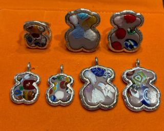 Pendientes Tous Duna Plata y Cristal Murano