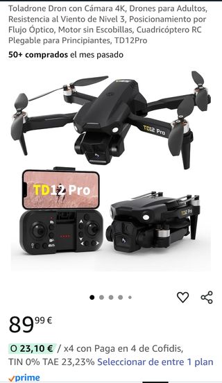 Dron Toladrone TD12 Pro Cámara 4K