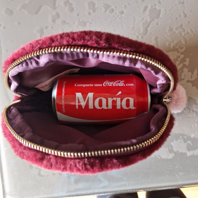 Neceser peluche monstruito granate