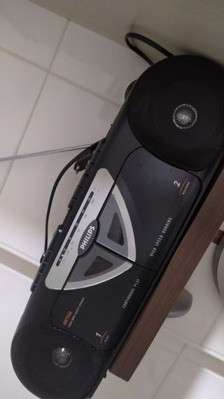 Radio Cassette Philips AW7150 Negra