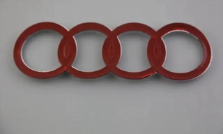 EMBLEMA PEQUEÑO LOGO AUDI PLATEADO AROS