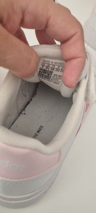 Zapatillas niña Adidas rosas y blancas