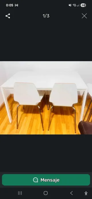 Tavolo bianco Ikea con 6 sedie
