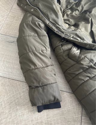 Abrigo Zara Verde Mujer Talla M