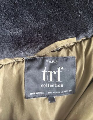 Abrigo Zara Verde Mujer Talla M