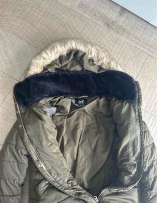 Abrigo Zara Verde Mujer Talla M