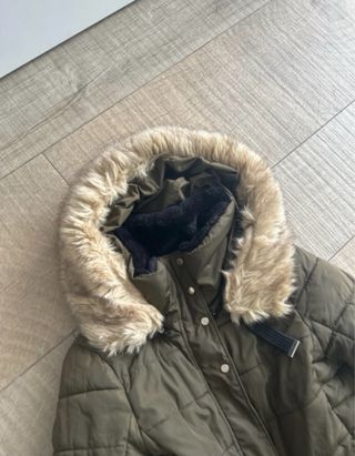 Abrigo Zara Verde Mujer Talla M