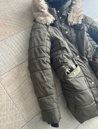 Abrigo Zara Verde Mujer Talla M