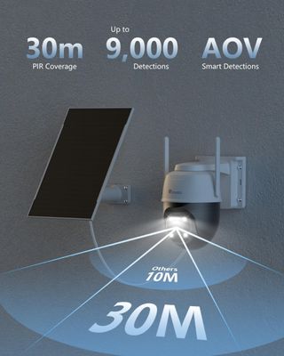 Ctronics Cámara Vigilancia 4G Solar 2K