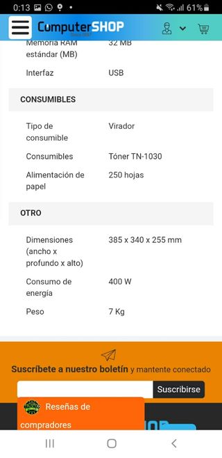 Impresora Brother DCP-1510 Multifunción