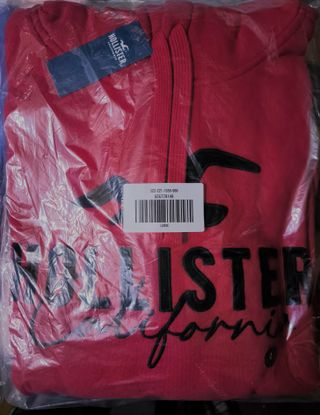 Sudadera Hollister con capucha Roja Talla L