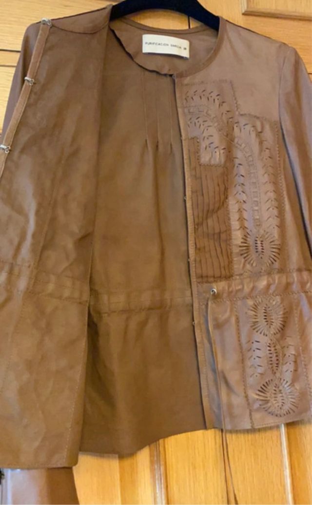 Chaqueta piel Purificación García