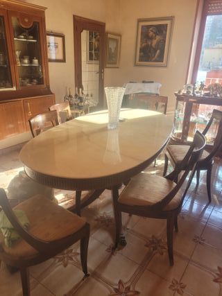 Tavolo e sedie coordinate stile impero