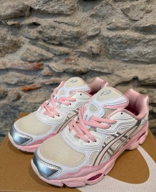 Zapatillas Asics Gel Rosa y Plata
