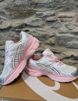 Zapatillas Asics Gel Rosa y Plata