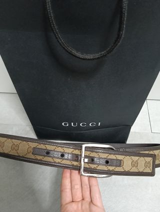 Cinturón Gucci Beige y Marrón GG