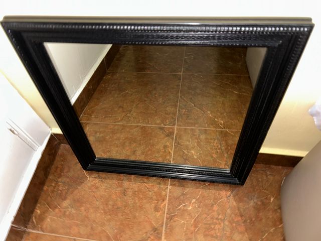 Espejo Marco Negro y Marrón