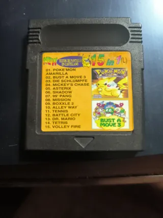 Cartucho 15 en 1 Game Boy - Compilación Juegos